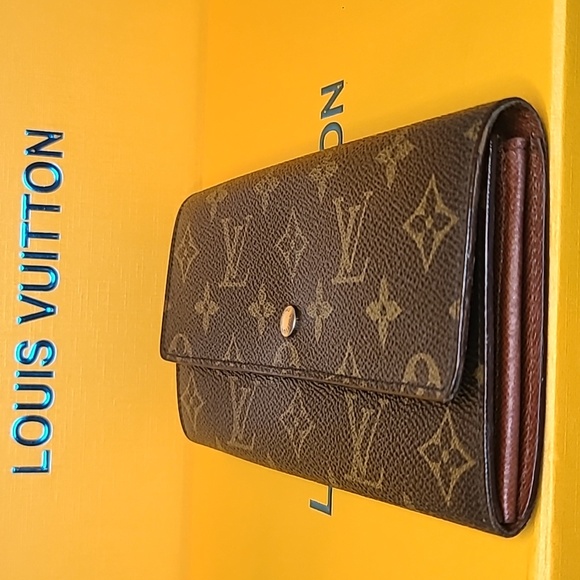 LOUIS VUITTON VINTGE 1990 MONOGRAM PORTEFEUILLE SARAH LONG WALLET STYLE M61734 - Picture 15 of 17